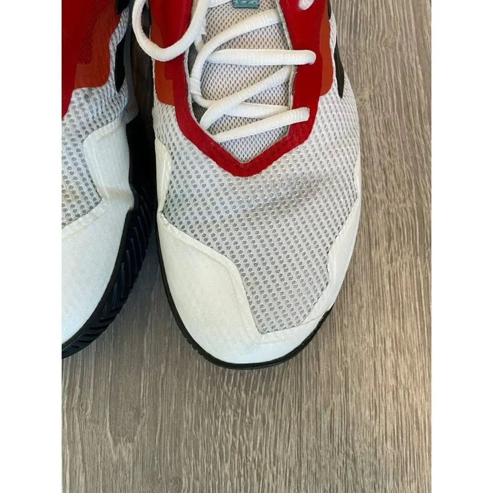 Adidas Men's CourtJam Control Sneaker white/red/black size 11.5